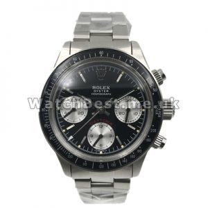 Black Dials Rolex Daytona Replica Watches UK Made From Oystersteel